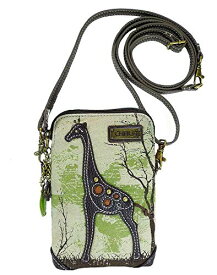 chala バッグ パッチ カバン かわいい CHALA Canvas Cell Phone Crossbody Purse - Women Multicolor Handbag with Adjustable Strap - Giraffe - sandchala バッグ パッチ カバン かわいい