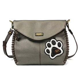 chala バッグ パッチ カバン かわいい CHALA Charming Crossbody Bag Shoulder Handbag With Flap Top and Zipper Navy/Pewter (Coin Purse_ White Paw)chala バッグ パッチ カバン かわいい