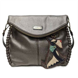 chala バッグ パッチ カバン かわいい CHALA Charming Crossbody Bag Shoulder Handbag With Flap Top and Zipper Navy/Pewter (Coin Purse_ Schnauzer)chala バッグ パッチ カバン かわいい