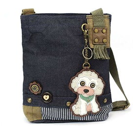 chala バッグ パッチ カバン かわいい Chala Patch Cross-Body Women Handbag, Canvas Messenger Bag (Poodle Denim Blue)chala バッグ パッチ カバン かわいい