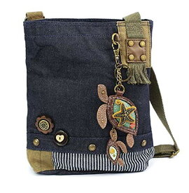 chala バッグ パッチ カバン かわいい Chala Womens' Canvas Patch Crossbody Handbag Sea Turtle Denimchala バッグ パッチ カバン かわいい