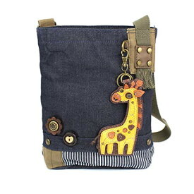 chala バッグ パッチ カバン かわいい Chala Patch Cross-Body Women Handbag, Blue Denim Canvas Messenger Bag (Giraffe Denim)chala バッグ パッチ カバン かわいい