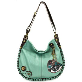 chala バッグ パッチ カバン かわいい Chala Handbags, Casual Style, Soft, Large Shoulder or Crossbody Purse with Keyfob - Aqua Color (Two Ducks)chala バッグ パッチ カバン かわいい