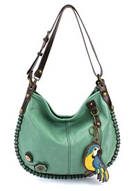 chala バッグ パッチ カバン かわいい Charming Crossbody Bag with Detachable Key Fob/Coin Purse - Parrot Blue - Tealchala バッグ パッチ カバン かわいい