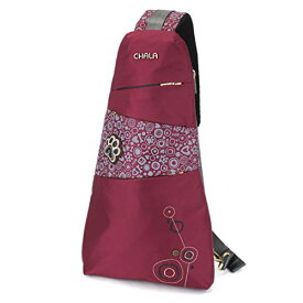 chala バッグ パッチ カバン かわいい CHALA CV-Escape Sling Backpack - Women Nylon RFID Crossbody Sling Bag - Pawprint - burgundychala バッグ パッチ カバン かわいい