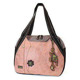 chala バッグ パッチ カバン かわいい Chala Handbags Dust Rose Shoulder Purse Tote Bag with Bird Key Fob/coin purse - two Turtles Dusty Rosechala バッグ パッチ カバン かわいい