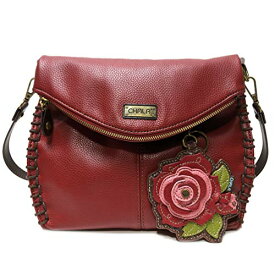 chala バッグ パッチ カバン かわいい CHALA Charming Crossbody Bag Shoulder Handbag With Flap Top and Zipper Burgundy (Red Rose Coin Purse)chala バッグ パッチ カバン かわいい