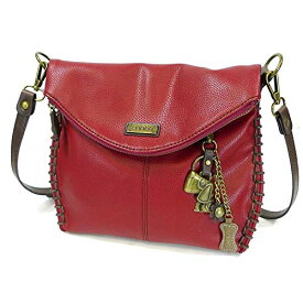 chala バッグ パッチ カバン かわいい CHALA Charming Crossbody Bag Shoulder Handbag With Flap Top and Zipper Burgundy (Metal Puppy)chala バッグ パッチ カバン かわいい