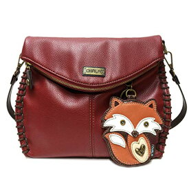 chala バッグ パッチ カバン かわいい CHALA Charming Crossbody Bag Shoulder Handbag With Flap Top and Zipper Burgundy (Fox Coin Purse)chala バッグ パッチ カバン かわいい