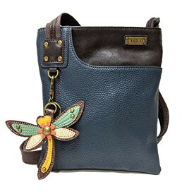 chala バッグ パッチ カバン かわいい Chala Small Crossbody Phone Purse | SOFT Vegan Leather SWING Bag in Navy Blue Color (Leather Dragonfly Keyfob)chala バッグ パッチ カバン かわいい