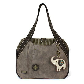chala バッグ パッチ カバン かわいい Chala Handbag Shoulder Purse Tote Bag with Grey Elephant Charm (835EG5)chala バッグ パッチ カバン かわいい