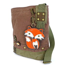 chala バッグ パッチ カバン かわいい Chala Handbags Patchwork Crossbody Canvas Messenger Bags with Faux Leather Animal Coin Purse, Mauve Foxchala バッグ パッチ カバン かわいい