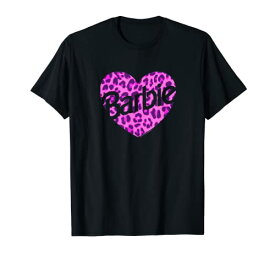 バービー Barbie レオパード ハート 半袖Tシャツ メンズ 【Sサイズ】 ブラック ファッション トップス アメリカ