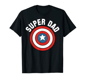 Tシャツ キャラクター ファッション トップス 海外モデル Marvel Father's Day Super Dad Captain America Shield T-ShirtTシャツ キャラクター ファッション トップス 海外モデル