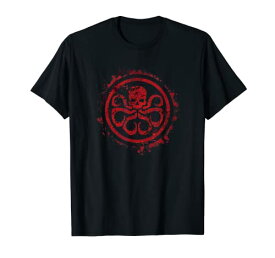 Tシャツ キャラクター ファッション トップス 海外モデル Marvel Hail Hydra Red Splatter Villain Logo T-ShirtTシャツ キャラクター ファッション トップス 海外モデル