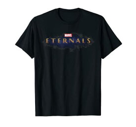 マーベル Marvel エターナルズ オフィシャルムービーロゴ 半袖Tシャツ メンズ【Sサイズ】ブラック ファッション トップス アメリカ