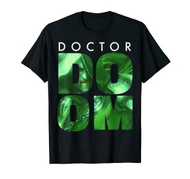 Tシャツ キャラクター ファッション トップス 海外モデル Marvel Doctor Doom Large Stacked Portrait Fill Text T-ShirtTシャツ キャラクター ファッション トップス 海外モデル