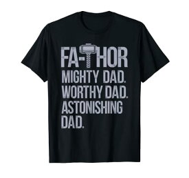 Tシャツ キャラクター ファッション トップス 海外モデル Marvel Fa-Thor Mighty Worthy Astonishing Dad Father's Day T-ShirtTシャツ キャラクター ファッション トップス 海外モデル