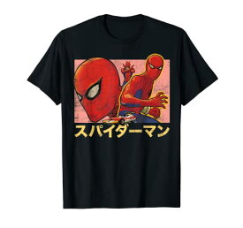 Tシャツ キャラクター ファッション トップス 海外モデル Marvel Spider-Man Vintage Collage Kanji Poster T-ShirtTシャツ キャラクター ファッション トップス 海外モデル