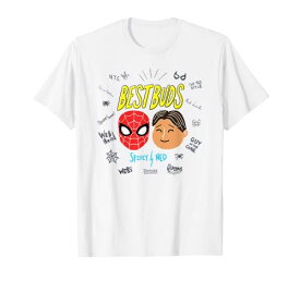 Tシャツ キャラクター ファッション トップス 海外モデル Marvel Spider-Man Far From Home Spidey Ned Best Buds T-ShirtTシャツ キャラクター ファッション トップス 海外モデル