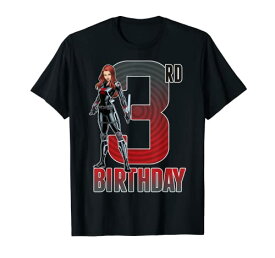 マーベル Marvel ブラック・ウィドウ 3歳誕生日 半袖Tシャツ レディース 【Sサイズ】 ブラック ファッション トップス アメリカ