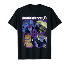 Tシャツ キャラクター ファッション トップス 海外モデル Marvel Hawkeye Avengers Assemble Four Square Tech T-Shirt T-ShirtTシャツ キャラクター ファッション トップス 海外モデル