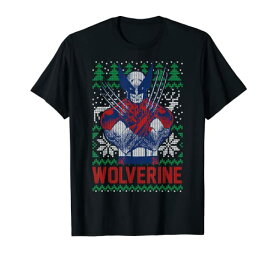 Tシャツ キャラクター ファッション トップス 海外モデル Marvel X-Men Wolverine Christmas Tree Ugly Sweater T-ShirtTシャツ キャラクター ファッション トップス 海外モデル