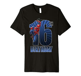 マーベル Marvel スパイダーマン スイング 16歳の誕生日 半袖Tシャツ メンズ 【Sサイズ】 ブラック ファッション トップス アメリカ