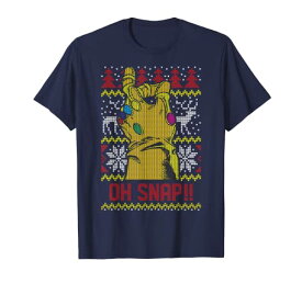 Tシャツ キャラクター ファッション トップス 海外モデル Marvel Thanos Oh Snap!! Ugly Christmas Sweater T-ShirtTシャツ キャラクター ファッション トップス 海外モデル