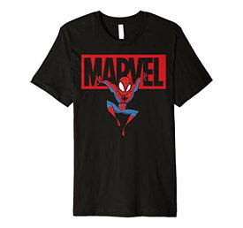 Tシャツ キャラクター ファッション トップス 海外モデル Marvel Spider-Man Chibi Action Pose Logo Outline Premium T-ShirtTシャツ キャラクター ファッション トップス 海外モデル