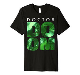 Tシャツ キャラクター ファッション トップス 海外モデル Marvel Doctor Doom Large Stacked Portrait Fill Text Premium T-ShirtTシャツ キャラクター ファッション トップス 海外モデル