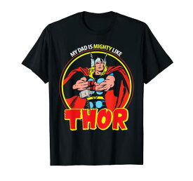 Tシャツ キャラクター ファッション トップス 海外モデル Marvel My Dad Is Mighty Like Thor Father's Day T-ShirtTシャツ キャラクター ファッション トップス 海外モデル