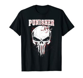 Tシャツ キャラクター ファッション トップス 海外モデル Marvel The Punisher Broken Skull and Logo T-ShirtTシャツ キャラクター ファッション トップス 海外モデル