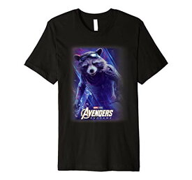 Tシャツ キャラクター ファッション トップス 海外モデル Marvel Avengers Endgame Rocket Raccoon Galactic Space Poster Premium T-ShirtTシャツ キャラクター ファッション トップス 海外モデル