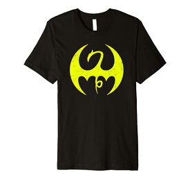 Tシャツ キャラクター ファッション トップス 海外モデル Marvel Iron Fist Distressed Dragon Logo Premium T-Shirt Premium T-ShirtTシャツ キャラクター ファッション トップス 海外モデル