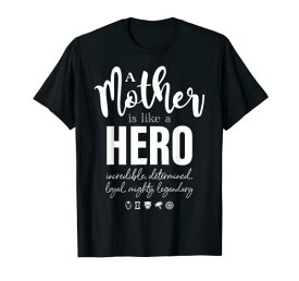Tシャツ キャラクター ファッション トップス 海外モデル Marvel Mother's Day A Mother Is Like A Hero Chest Text Logo T-ShirtTシャツ キャラクター ファッション トップス 海外モデル