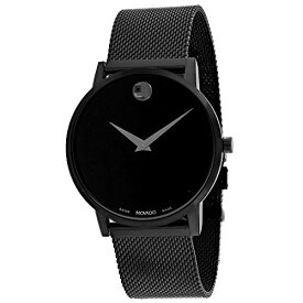腕時計 モバード メンズ Movado Men's Museum Classic Black PVD Stainless Steel Mesh Bracelet Watch 0607395腕時計 モバード メンズ