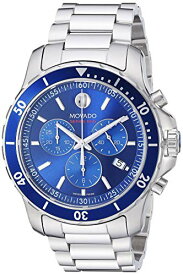腕時計 モバード メンズ Movado Men's Series 800 Sport Chronograph Watch with Printed Index Dial, Blue/Silver/Grey (2600141)腕時計 モバード メンズ