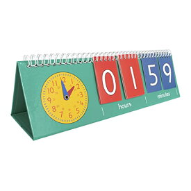 知育玩具 ラーニングアドバンテージ パズル ブロック edxeducation Time Flip Chart - Teaching Clock for Kids - Learn to Tell Time with Analog and Digital Clocks知育玩具 ラーニングアドバンテージ パズル ブロック