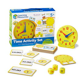 知育玩具 パズル ブロック ラーニングリソース Learning Resources Time Activity Set - 41 Pieces, Ages 5+,Clock for Teaching Time, Telling Time, Homeschool Supplies, Montessori Clock知育玩具 パズル ブロック ラーニングリソース