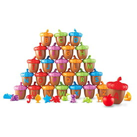 知育玩具 パズル ブロック ラーニングリソース Learning Resources Alphabet Acorns Activity Set, Develops Letter Recognition, Educational Toys for Toddlers, Homeschool, Visual & Tactile Learning Toy, 78 Pieces,知育玩具 パズル ブロック ラーニングリソース