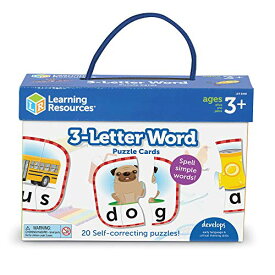 知育玩具 パズル ブロック ラーニングリソース Learning Resources 3-Letter Word Puzzle Cards, Kindergarten Readniness, Self Correcting Puzzles, Ages 3+知育玩具 パズル ブロック ラーニングリソース