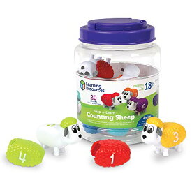 知育玩具 パズル ブロック ラーニングリソース Learning Resources Snap-n-Learn Counting Sheep - 20 Pieces, Ages 18+ Months Toddler Learning Toys, Counting and Sorting Toys, Farm Animals Toys for Kids知育玩具 パズル ブロック ラーニングリソース