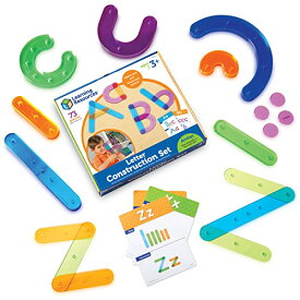 知育玩具 パズル ブロック ラーニングリソース Learning Resources Letter Construction, Homeschool, School Activity Set, Play School, 60 Pieces, Ages 3+知育玩具 パズル ブロック ラーニングリソース