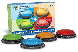 知育玩具 パズル ブロック ラーニングリソース Learning Resources Lights and Sounds Buzzers,Set of 4, Ages 3+, Game Show and Classroom Buzzers, Family Game Night, Game Show Buzzers, Classroom Accessories知育玩具 パズル ブロック ラーニングリソース