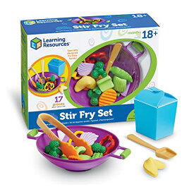 知育玩具 パズル ブロック ラーニングリソース Learning Resources New Sprouts Stir Fry Play Food Set, Toy Wok, Pretend Play Toys for Toddlers, Kitchen Toys, 17 Piece Set, Ages 18 mos+知育玩具 パズル ブロック ラーニングリソース