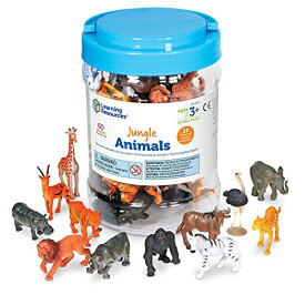 知育玩具 パズル ブロック ラーニングリソース Learning Resources Jungle Animal Counters, Educational Counting and Sorting Toy, Classroom Desk Pets, Plastic Animal Figurines, Jungle Animals, Set of 60, Ages 3+知育玩具 パズル ブロック ラーニングリソース