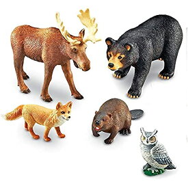 知育玩具 パズル ブロック ラーニングリソース Learning Resources Jumbo Forest Animals - 5 Pieces, Ages 3+ Pretend Play Animals for Toddlers, Preschool Learning Toys, Kids Play Animal Figures, Zoo Animals知育玩具 パズル ブロック ラーニングリソース