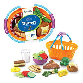 知育玩具 パズル ブロック ラーニングリソース Learning Resources New Sprouts Dinner Food Basket - 18 Pieces, Ages 18+ Months Pretend Play Food for Toddlers, Preschool Learning Toys, Kitchen Play Toys for Kids知育玩具 パズル ブロック ラーニングリソース