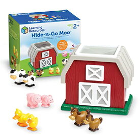 知育玩具 パズル ブロック ラーニングリソース Learning Resources Hide-N-Go Moo, Farm Animal Toy, Barn Toys for Toddlers, 9 Pieces, Ages 2+知育玩具 パズル ブロック ラーニングリソース